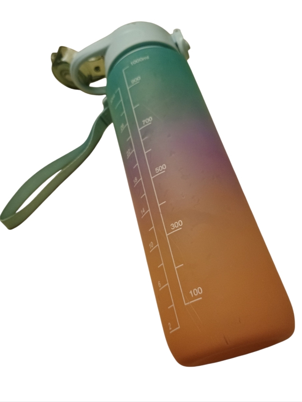 Gradient Ombre Water Bottle - Green to Orange